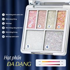 Bảng Phấn Nhũ 6 Ô Lemonade Aesthetic Multi-task Palette 9.2g