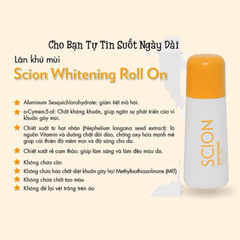 Lăn Khử Mùi Scion Brightening Roll On Làm Sáng Da, Giảm Mùi Mồ Hôi 75ml