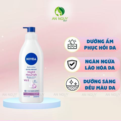 Sữa Dưỡng Thể Nivea Extra Bright Night Nourish Body Lotion Dưỡng Trắng