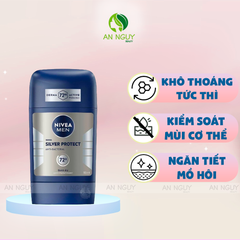 Sáp Ngăn Mùi Nivea Men Silver Protect Anti-Bacterial Phân Tử Bạc 50ml
