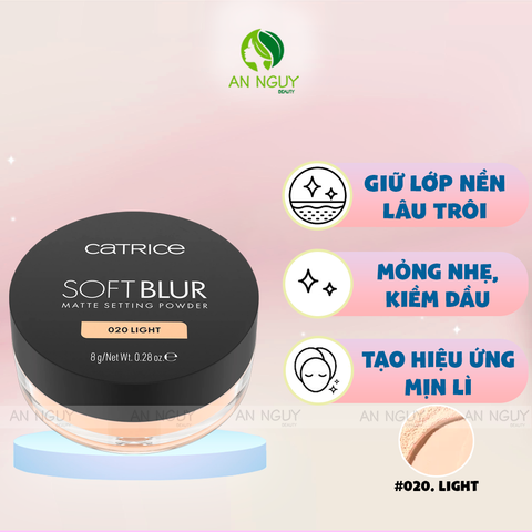 Phấn Phủ Dạng Bột Catrice Soft Blur Matte Setting Powder Mỏng Nhẹ Kiềm Dầu 8g