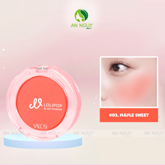 Phấn Má Hồng Vacosi Lolipop All Day Blush Powder VP14 Phấn Mịn, Trang Điểm Tự Nhiên 5.6g