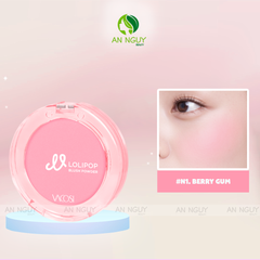 Phấn Má Hồng Vacosi Lolipop All Day Blush Powder VP14 Phấn Mịn, Trang Điểm Tự Nhiên 5.6g