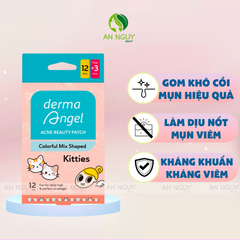 Miếng Dán Mụn Derma Angel Acne Beauty Patch Vui Nhộn 12+3 Miếng
