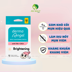 Miếng Dán Mụn Derma Angel Spot Lightening Patch Mờ Thâm Sáng Da 12 Miếng