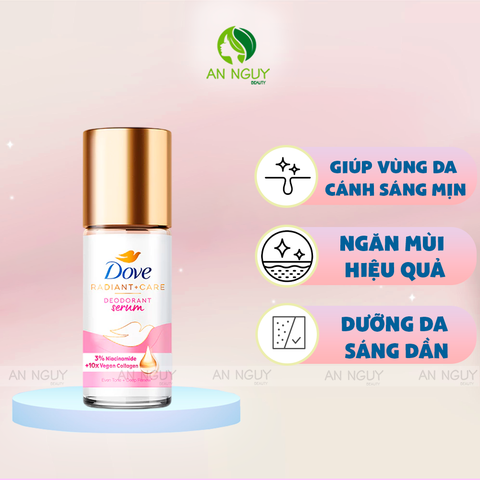Lăn Khử Mùi Dove Deodorant Serum 3% Niacinamide Dưỡng Sáng Da Đều Màu Da 45ml