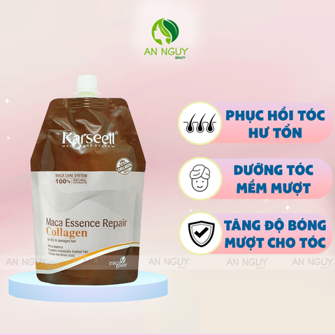 Kem Ủ Tóc Collagen Karseell Macca Essence Repair Phục Hồi Tóc Chuyên Sâu 500ml