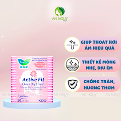 Băng Vệ Sinh Hàng Ngày Laurier Ultra Thin Pantyliner Active Fit 20 Miếng