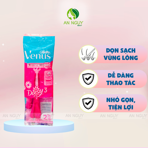 Dao Cạo Nữ Gillette Simply Venus Basic 3 Lưỡi (Vỉ 2 Cây)