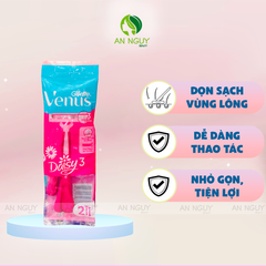 Dao Cạo Nữ Gillette Simply Venus Basic 3 Lưỡi (Vỉ 2 Cây)