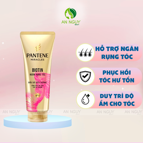 Dầu Xả Siêu Dưỡng Pantene Biotin Hair Fall Control Supplement Conditioner Ngăn Rụng Tóc 150ml