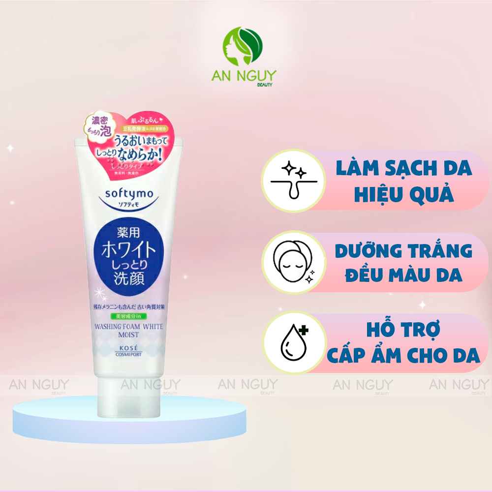 Sữa Rửa Mặt Kose Softymo Washing Foam White Dưỡng Trắng 150g