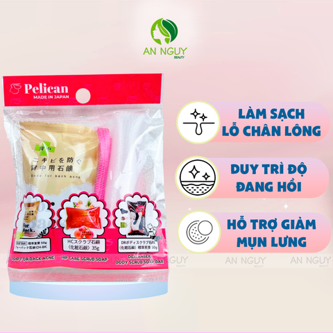Trị Mụn Lưng Pelican For Back Medicated Dưỡng Sáng, Ngăn Ngừa Mụn Lưng