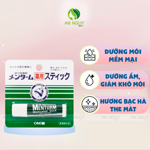 Son Dưỡng Omi Brotherhood Menturm Medicated Stick With Menthol Hương Bạc Hà 4g