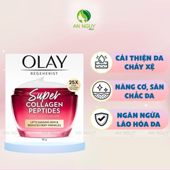 Kem Dưỡng Olay Regenerist Super Collagen Peptides Dưỡng Ẩm, Chống Lão Hóa Làm Săn Chắc Da 45g