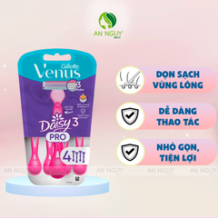 Dao Cạo Nữ Gillette Venus Daisy 3 Pro - Hộp 4 Cây