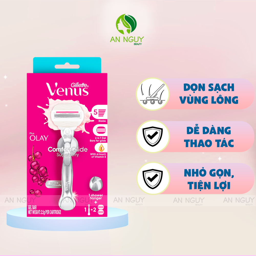 Dao Cạo Nữ Gillette Venus (1 Cán + 2 Lưỡi)