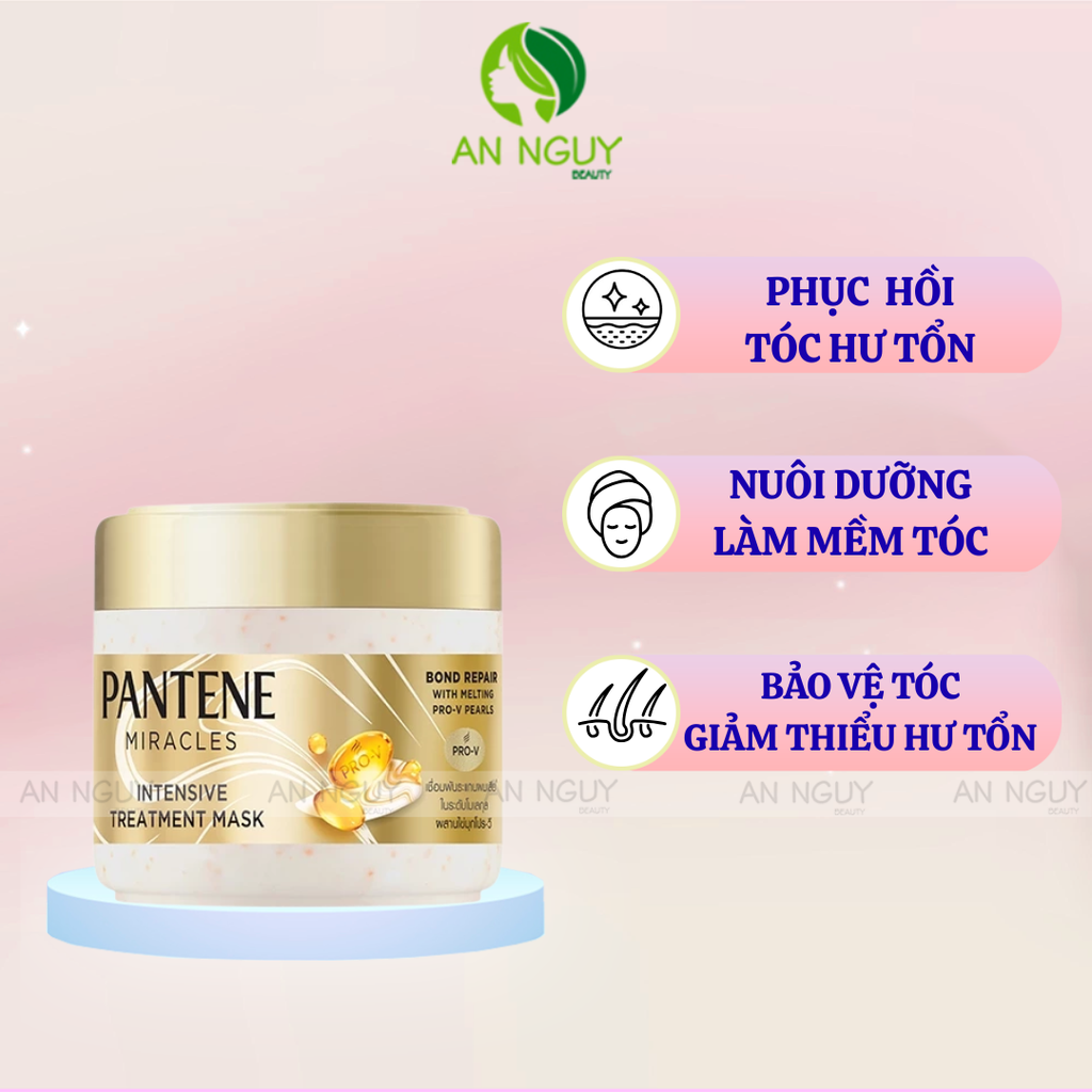 Kem Xả Ủ Tóc Pantene Miracles Bond Repair With Melting Pro-V Pearls Phục Hồi Liên Kết Tóc