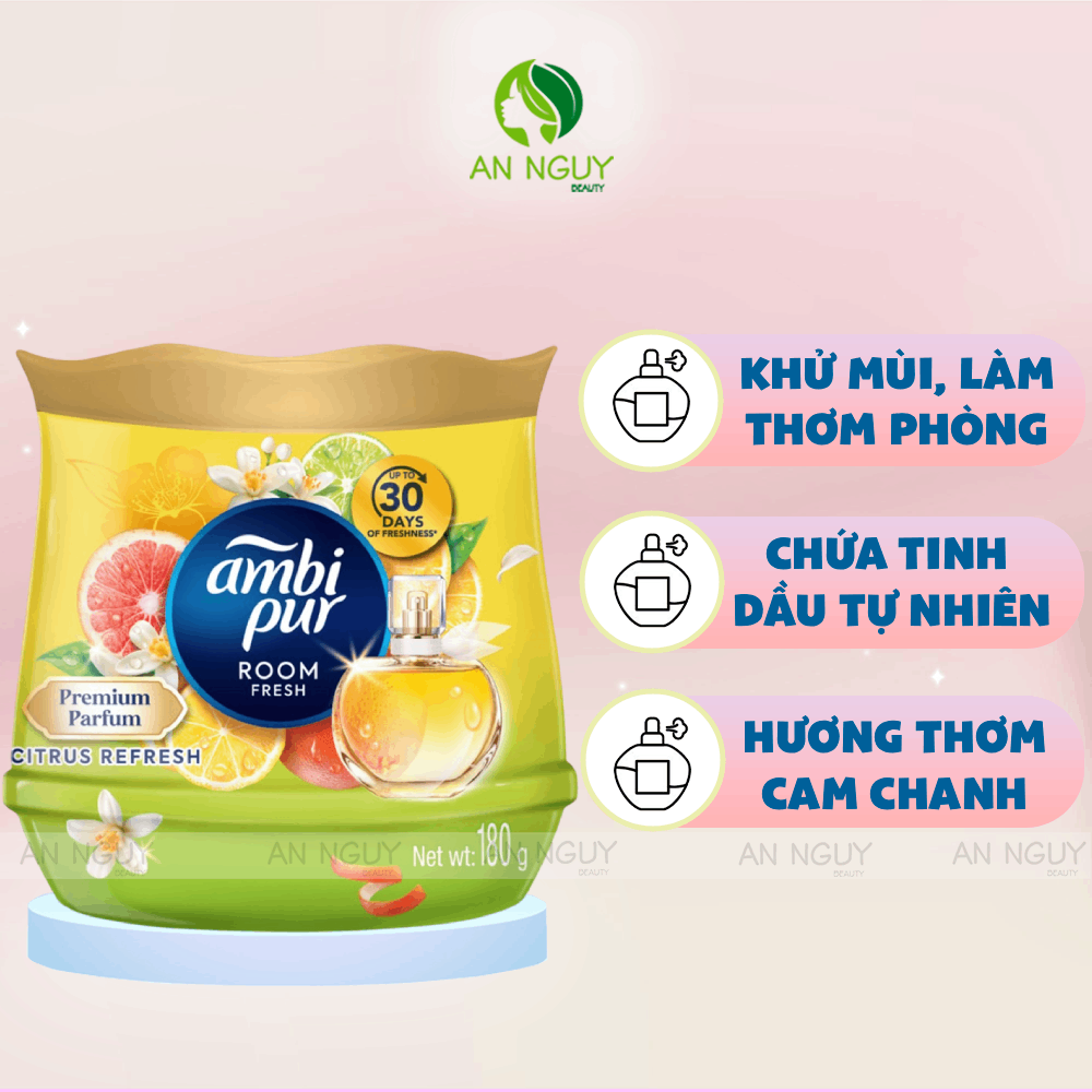 Sáp Thơm Phòng Ambi Pur Room Fresh Premium Parfum Hương Nước Hoa 180g