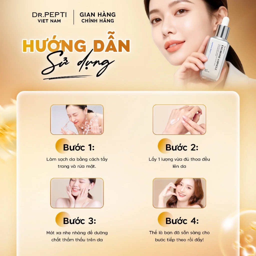 Tinh Chất Dr.Pepti Exo Biome Ampoule Ngừa Lão Hóa, Căng Mịn Da 50ml