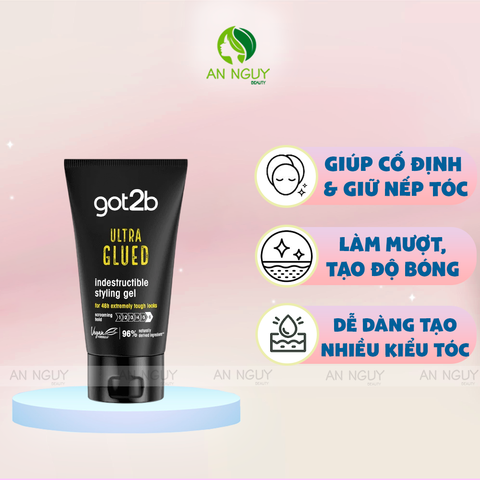 Gel Tạo Kiểu Tóc Got2b Ultra Glued Indestructible Styling Gel 150ml