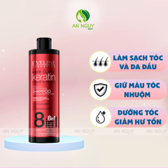 Dầu Gội Eveline Cosmetics Shampoo 8In1 Dưỡng Ẩm, Dưỡng Tóc Bóng Mượt 400ml