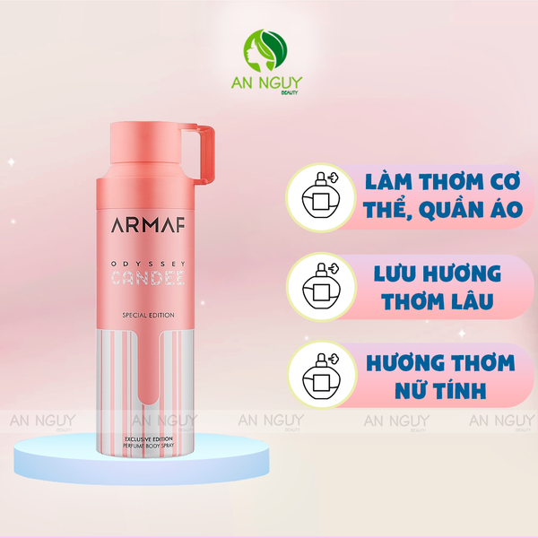 Xịt Thơm Toàn Thân Armaf Odyssey Candee Special Edition Perfume Body Spray 200ml