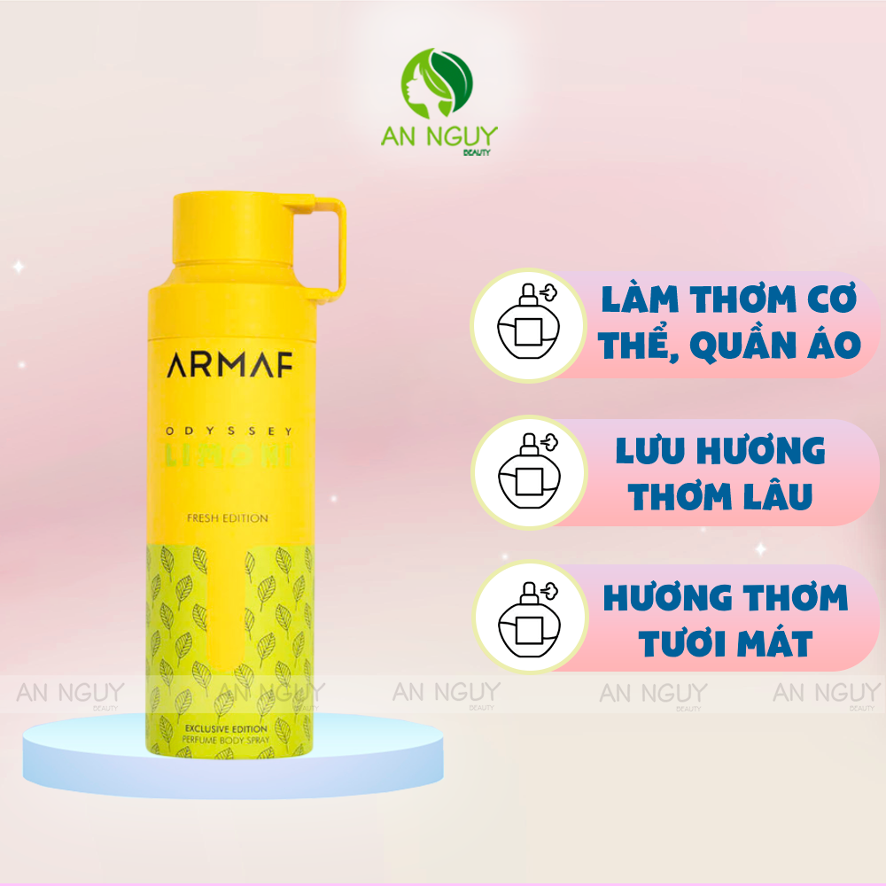 Xịt Thơm Toàn Thân Armaf Odyssey Edition Perfume Body Spray 200ml