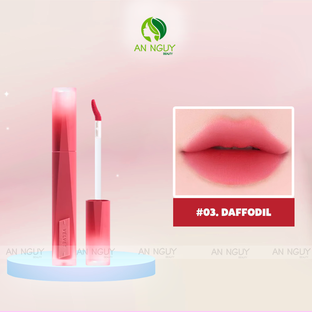 Son Kem Nhung 3CE Stylenanda Velvet Lip Tint Plush Lên Màu Chuẩn, Mịn Lì 4g