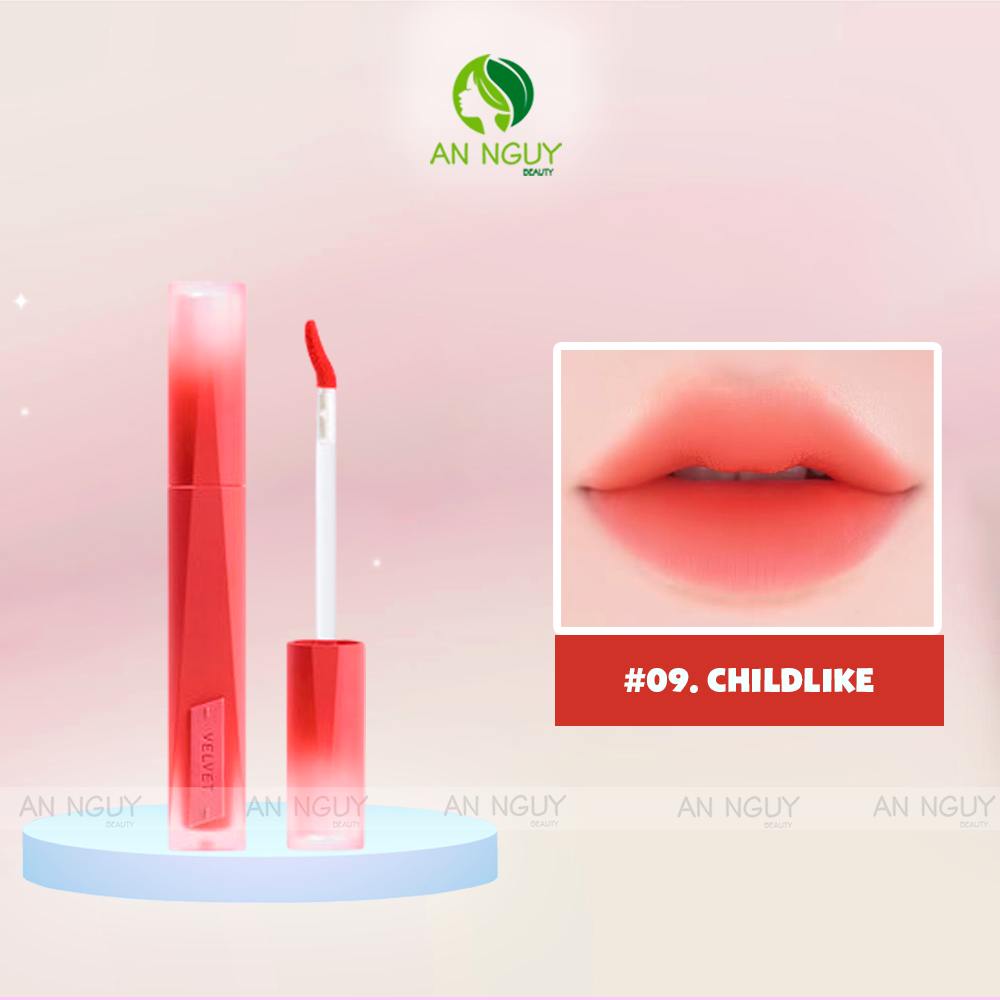 Son Kem Nhung 3CE Stylenanda Velvet Lip Tint Plush Lên Màu Chuẩn, Mịn Lì 4g