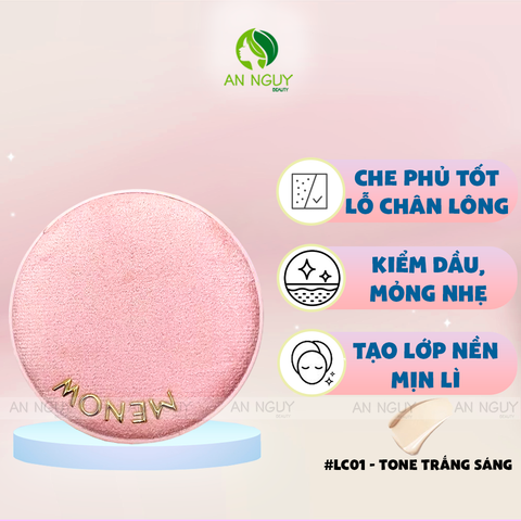 Cushion + Phấn Phủ Nén Menow Rouge Light Makeup Powder Cushion Cream 2In1 17g