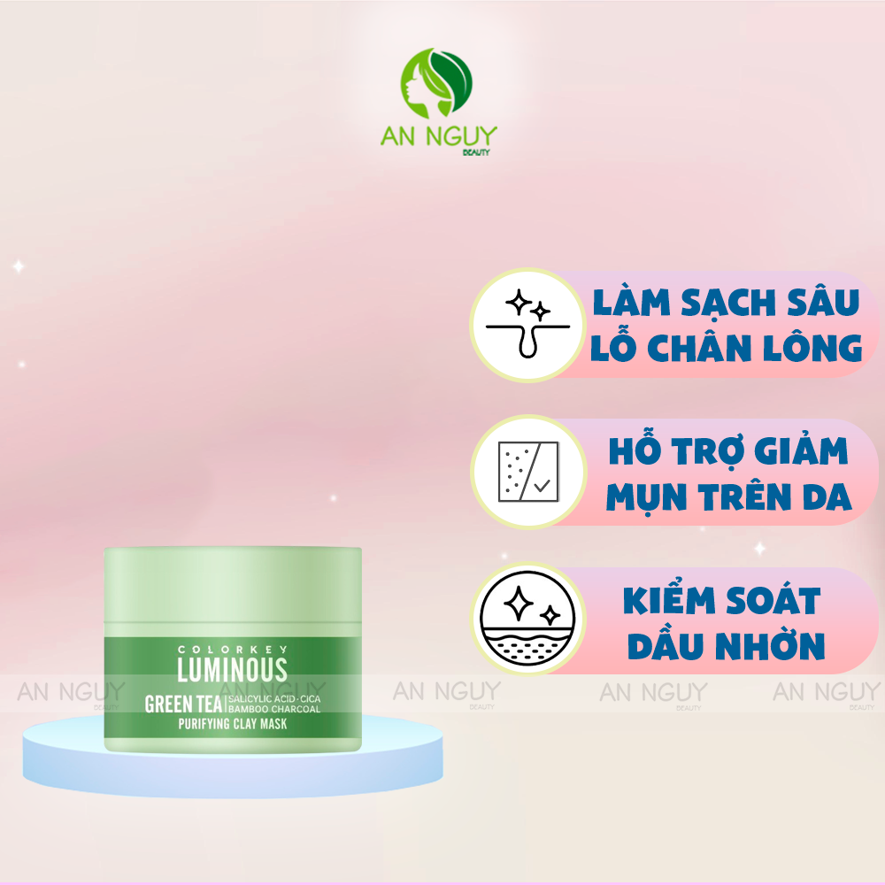 Mặt Nạ Đất Sét Colorkey Luminous Clay Mask Làm Sạch Da