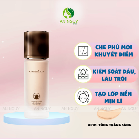Kem Nền Carslan Lasting Cover Foundation Kiềm Dầu Lâu Trôi 30g