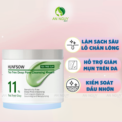 Mặt Nạ Đất Sét Trà Xanh Hunfsow Tea Tree Deep Pore Cleansing Masque Sáng Da Sạch Sâu 120g