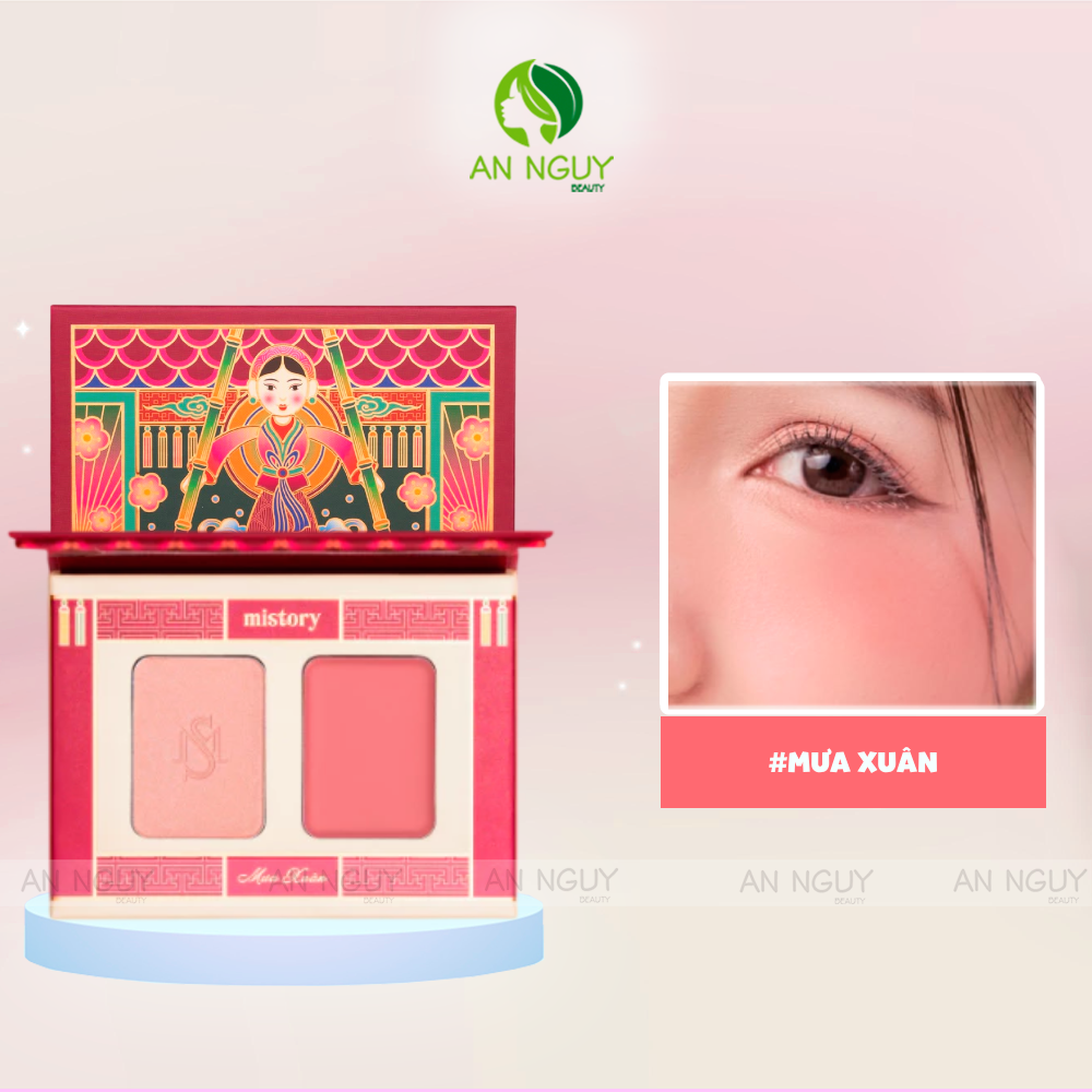 Má Hồng Dạng Kem + Phấn Mistory Lotus & Puppet Water Blush Ửng Hồng Căng Mướt 6g