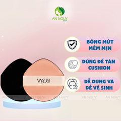 Bông Cushion Vacosi Cushion Sponge Cream BP51 Nhọn Màu Kem