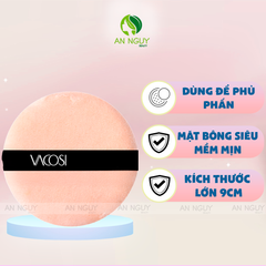 Bông Phấn Khô Tròn Lớn Vacosi Large Round Puff
