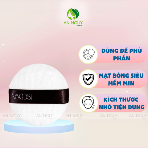 Bông Phấn Khô Tròn Vacosi Round Puff
