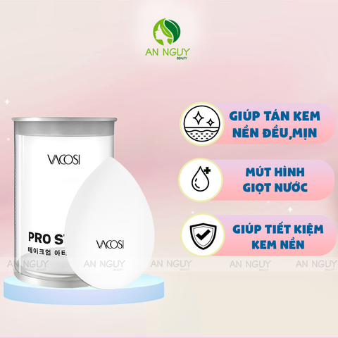 Bông Phấn Giọt Nước Vacosi Pro PRS Pro Blender (Màu Trắng)
