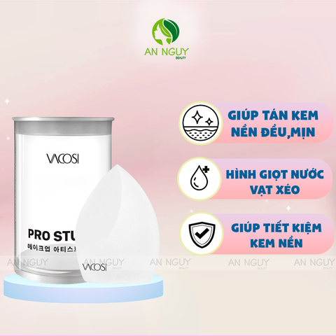 Bông Phấn Giọt Nước Vacosi Pro PRS Pro Blender (Màu Trắng)