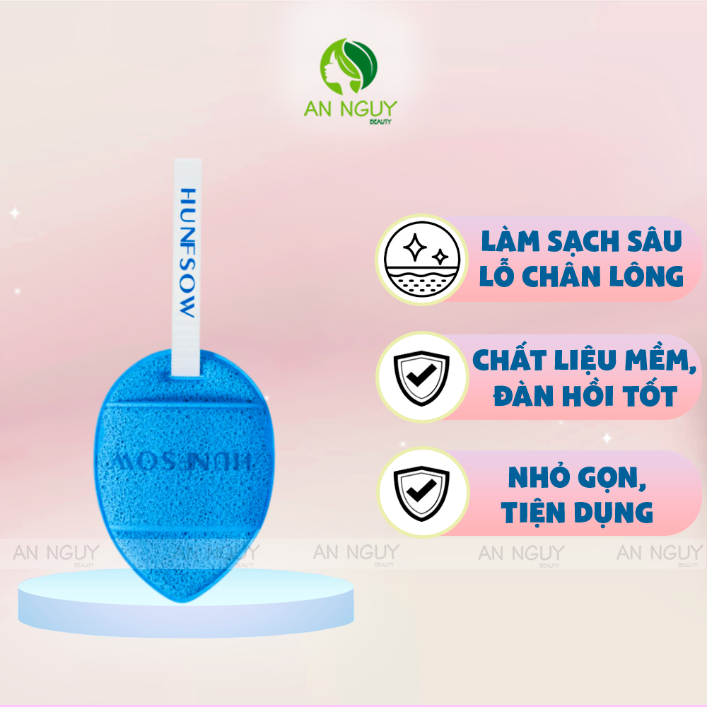 Bông Mút Rửa Mặt Bọt Biển Hunfsow Hình Giọt Nước Mềm Mại