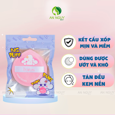 Bông Mút Trang Điểm Horus Pang Pang Big Puff Nhiều Màu