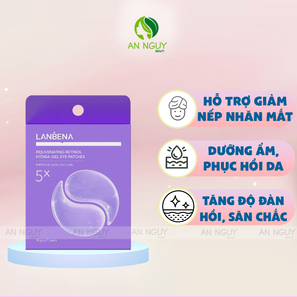 Mặt Nạ Mắt Lanbena Hydra Gel Eye Patches Giúp Giảm Quầng Thâm 14 Miếng/7 Đôi