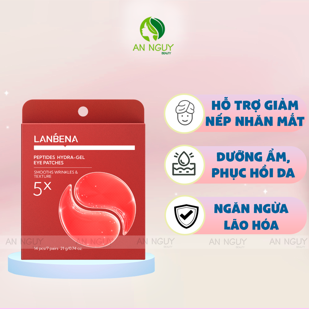 Mặt Nạ Mắt Lanbena Hydra Gel Eye Patches Giúp Giảm Quầng Thâm 14 Miếng/7 Đôi