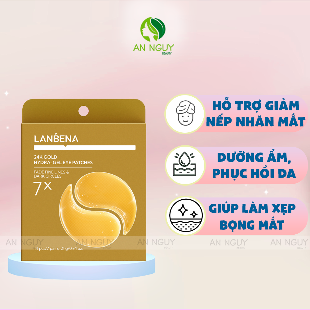 Mặt Nạ Mắt Lanbena Hydra Gel Eye Patches Giúp Giảm Quầng Thâm 14 Miếng/7 Đôi