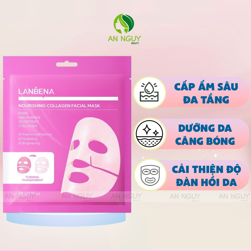 Mặt Nạ Thạch Lanbena Collagen Facial Mask Dưỡng Ẩm, Tăng Độ Đàn Hồi 34g