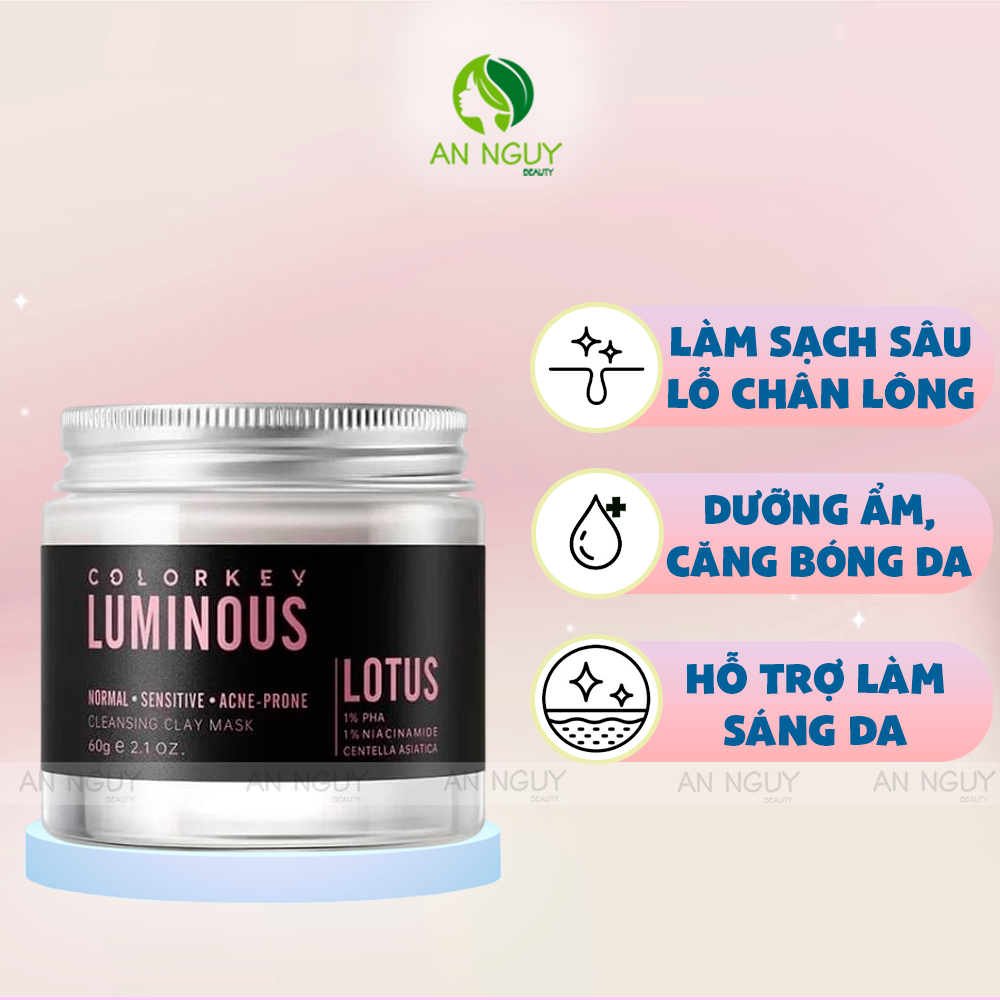 Mặt Nạ Đất Sét Colorkey Luminous Clay Mask Làm Sạch Da
