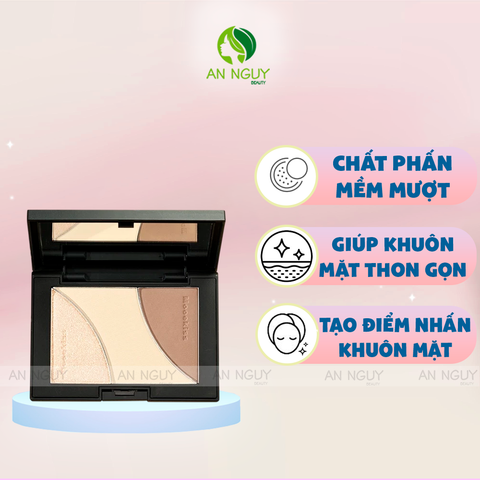 Bảng Phấn Tạo Khối Và Highlight 3 Màu Mooekiss Three-Color Contouring Palette 9g