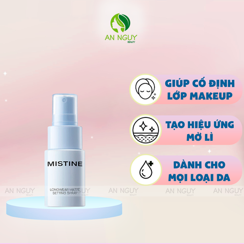 Xịt Khóa Nền Mistine Longwear Matte Setting Spray Tạo Hiệu Ứng Mờ Lì