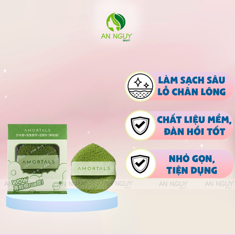 Bộ Bông Rửa Mặt Amortals Face Washing Puff Dùng Để Làm Sạch